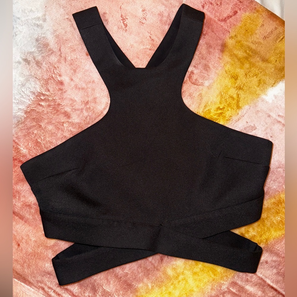 NBD Black Cut out Crop top
